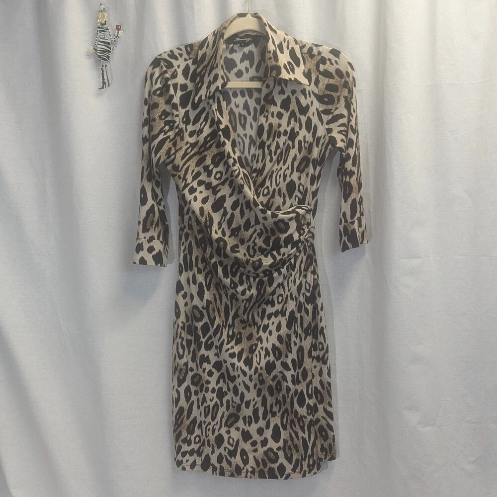 Mesmerize Size Small Leopard Print Wrap Dress - image 1